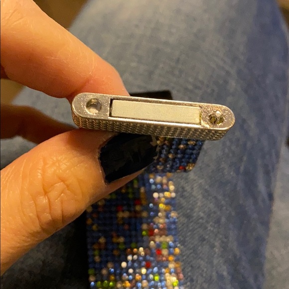 💥💥 SOLD 💥💥 Magnetic close sparkly colourful cuff bracelet - Picture 6 of 8